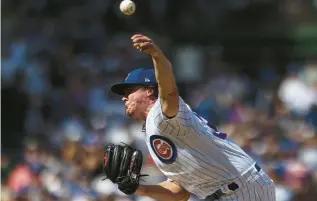  ?? EILEEN T. MESLAR/CHICAGO TRIBUNE ?? Justin Steele pitches against the San Francisco Giants at Wrigley Field on Sept. 4.