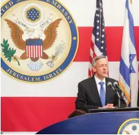  ?? (Marc Israel Sellem/The Jerusalem Post) ?? PASTOR ROBERT JEFFRESS delivers a blessing at the ceremony yesterday.