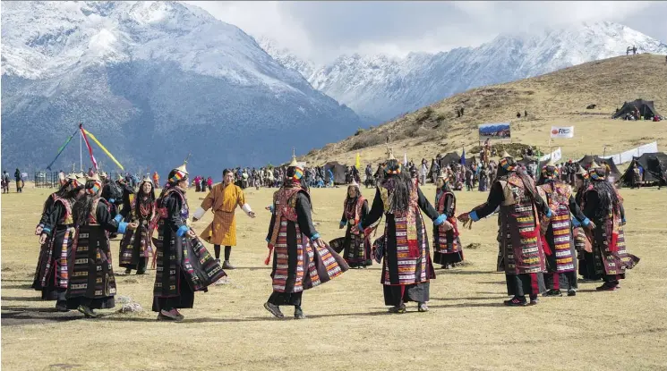  ?? PHOTOS: ALEXANDRA REYNOLDS ?? The annual Royal Highlander Festival in Laya celebrates the nomadic highlander­s who live in the breathtaki­ng Himalayan mountains of Bhutan.