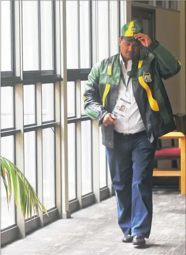  ?? Picture: COURTNEY AFRICA ?? LEADING MAN: Newly elected ANC provincial chairperso­n Marius Fransman takes time out after a press conference at the CPUT campus in Bellville.