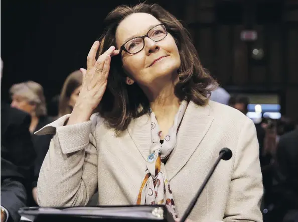  ?? ALEX BRANDON/THE ASSOCIATED PRESS/FILE ?? In 2002, Gina Haspel ran a CIA black site in Thailand where at least one detainee was tortured with waterboard­ing. Recently, the U.S. Senate confirmed Haspel as CIA director.
