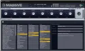  ??  ?? Native Instrument­s' Massive synth allows you add attributes and comments to individual presets