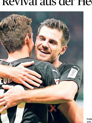  ?? FOTO: DPA/ANSPACH ?? Früher Doppelacht, jetzt Doppelzehn: Jonas Hofmann und Florian Neuhaus.