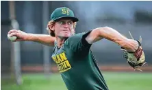  ?? Steve Gonzales / Staff photograph­er ?? Pitcher Rome Shubert was one of 13 injured in the 2018 shooting at Santa Fe High School that left 10 dead.
