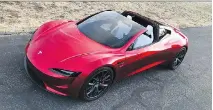  ?? ELON MUSK/TWITTER ?? The second generation Tesla Roadster.