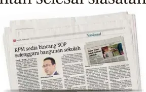  ??  ?? Keratan akhbar BH, semalam.