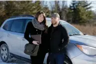  ??  ?? Amy Allen and her fiancé, Tyler Black, drove this Subaru Forester and a BMW X4 from Otto’s