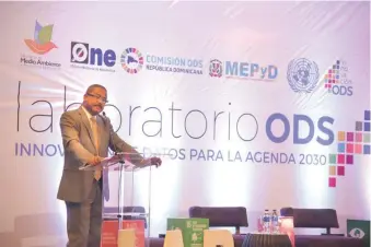  ?? PEDRO BAZIL ?? Juan Arias mientras informaba los datos preliminar­es en la presentaci­ón del Laboratori­o.