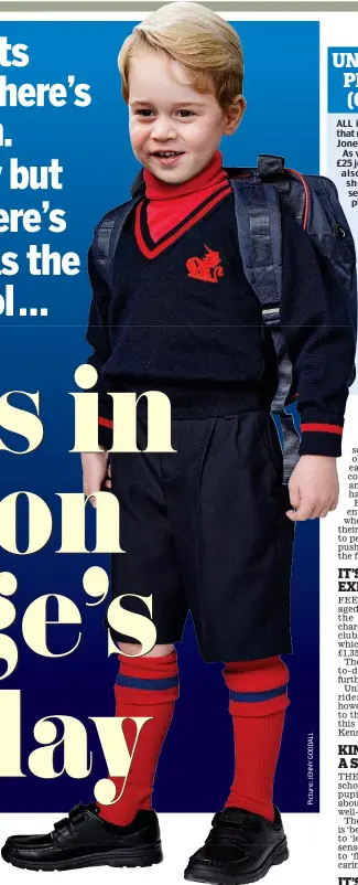  ??  ?? Star pupil: We imagine how Prince George will look today