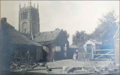  ??  ?? Glebe Farm, at the top of Meadow Lane, near to All Saints’ Parish Church and the Windmill pub, Loughborou­gh, Date unknown. The photograph was brought in by John Bryson.