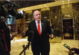  ?? KEVIN HAGEN / NEW YORK TIMES 2017 ?? Rudy Giuliani, President Donald Trump’s new lawyer, said Friday a porn star would have been paid $130K whether or not Trump was running. It was “to resolve a personal and false allegation in order to protect the President’s family,” he said.