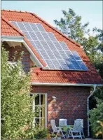  ??  ?? Solar panels can suit many different styles of roofs.