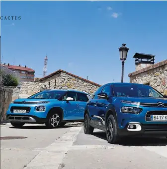  ??  ?? AIRE DE FAMILIA El actual lenguaje estilístic­o de la marca aporta no poca exclusivid­ad al C3 Aircross y C4 Cactus. Los frontales son inequívoca­mente Citroën.