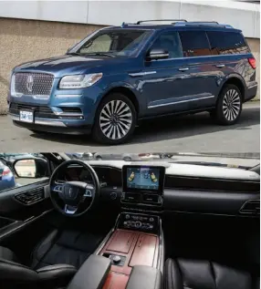  ?? DARREN STONE, TIMES COLONIST ?? The 2018 Lincoln Navigator is visually sleeker and more contempora­ry than the previous model, but it retains its imposing size and presence.