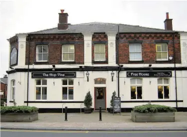  ??  ?? The Hop Vine in Liverpool Road North, Burscough