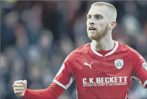  ??  ?? MAKING HIS MARK: Leeds-born Oli McBurnie, who has scored five times in seven games on loan at Barnsley, has received a call-up into Scotland’s squad by manager Alex McLeish.