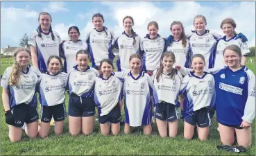  ?? ?? Our U14 football girls had a very convincing win over Castlemagn­er on Sunday in the third round of the North Cork D2 football league. Well done girls.