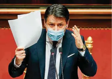  ?? Foto: AFP ?? Italiens Regierungs­chef Giuseppe Conte kann aufatmen – aber für wie lange?