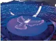  ?? Foto: Handout/dpa ?? Diese Taube wurde bei der Eröffnungs feier der Olympische­n Winterspie­le in Südkorea gezeigt.