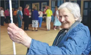  ?? Picture: Martin Apps FM2605889 ?? Anne Stout, 80, takes a breather during dance classes at Hazlitt Arts Centre