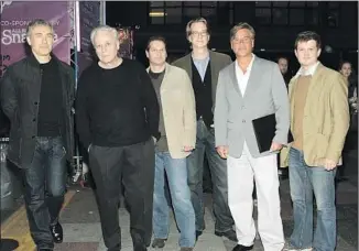  ?? Will Ragozzino Getty Images for Tribeca Film Festival ?? MENTOR GOLDMAN, second from left, attends a screening of “Butch Cassidy” in 2009 with, from left, Tony Gilroy, Scott Frank, filmmaker David Koepp, Aaron Sorkin, writer Beau Willimon.