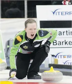  ?? GREG WISEMAN/FILE ?? Ashley Howard played at the 2018 Viterra Scotties Women’s Provincial Championsh­ip in Melfort in January.