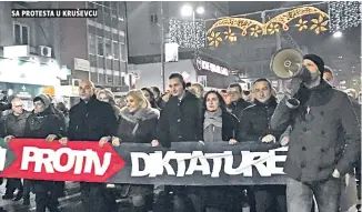  ??  ?? sa protesta u kruševcu