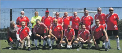  ?? ?? John, who is a cancer patient and has survived a heart attack, hopes his story can inspire others. Right: The Malta football team has players aged in their 50s and in their 70s.