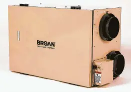  ?? Courtesy of Broan-Nutone ?? The round ducts stubs make installati­on easy. The electrical control box is easily accessible.