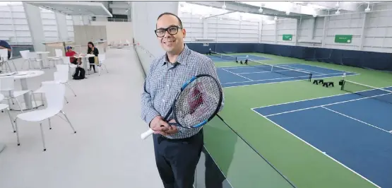  ?? GAVIN YOUNG ?? Danny Da Costa, the general manager for the Osten &amp; Victor Alberta Tennis Centre, says tennis fans will get a rare opportunit­y to see high-level competitio­n.