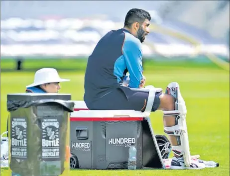  ?? AP ?? Jasprit Bumrah during a nets session at Headingley cricket ground in Leeds where India face England in the third Test beginning Wednesday.