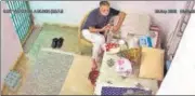  ?? ANI ?? A videograb of CCTV footage shows Satyendar Jain in Tihar jail.