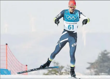  ?? FOTO: EFE ?? Imanol Rojo compitiend­o en los Juegos Olímpicos de Invierno.