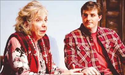  ?? (Courtesy Photo) ?? Ken Pearson portrays a loving grandson who really does want to help his grandmothe­r, played by Kerry Beebe, in the Arkansas Public Theatre production of “The Waverly Gallery.” But he finds his limits as she struggles more and more with dementia.