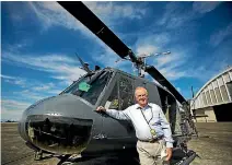  ?? PHOTO: FAIRFAX NZ ?? Retired Lieutenant General Don McIver, a Vietnam vet, with the Bell UH-1 Iroquois.