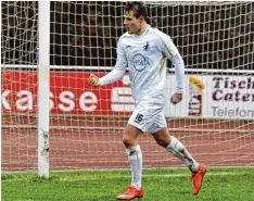  ?? Foto: Schöllhorn ?? Marius Kefer schoss Schwaben zum 3:1 Sieg gegen den TSV Kottern.