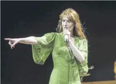  ?? ?? ↑ Florence + The Machine, playing at First Direct Arena, Leeds