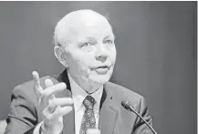  ?? Manuel Balce Ceneta / Associated Press ?? Internal Revenue Service Commission­er John Koskinen testifies earlier this year in Washington. The IRS leader says he won’t testify Tuesday.