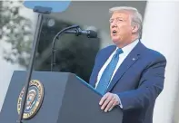  ??  ?? President Trump addressing the nation