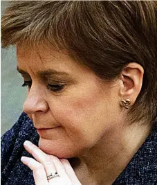  ??  ?? Facing showdown: First Minister Nicola Sturgeon