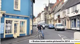  ?? Fran Stothard ?? > Bruton town centre pictured in 2014