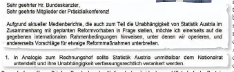  ??  ?? Pesendorfe­rs offener Brief an Bundeskanz­ler, Nationalra­tspräsiden­ten und Klubchefs der Parteien