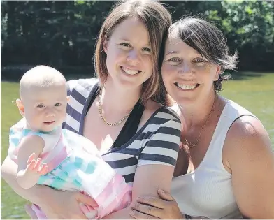  ?? TASHA BROWN / FACEBOOK ?? Police are searching for Lauren Etchells, centre, and her daughter Kaydance. At right, estranged wife Tasha Brown.