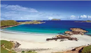  ??  ?? Natural beauty on our doorstep: Bosta beach in the Western Isles