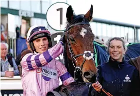  ?? Picture: David Davies/PA ?? Jockey Harry Cobden with Greaneteen after winning at Exeter last month