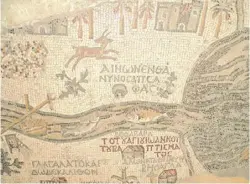  ?? ?? A mAp which reads ‘Bethabara, the place of St. John's baptising.’