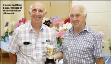  ??  ?? Vincent and Gerry Eaves, winners of the best medium allotment.