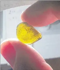  ?? PHOTO FROM INSTAGRAM ?? On Instagram, user Rosin709 posts pictures of his high-potency marijuana extracts, which he sells. Ahead of marijuana legalizati­on, there are already several boutique businesses in town trying to get a piece of the action.