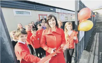  ??  ?? MP Bridget Phillipson opening the academy hub at Burnside Academy.