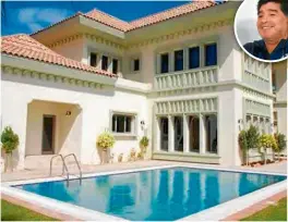  ??  ?? Ésta es la casa que Diego Maradona tenía en Dubái; demandó lo mismo en Sinaloa.
